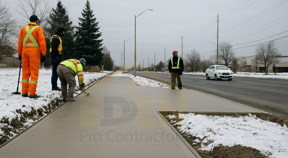 Sidewalk repair in winters