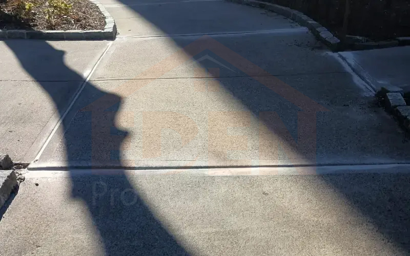 concrete sidewalk has been repaired by professional contractors in nyc