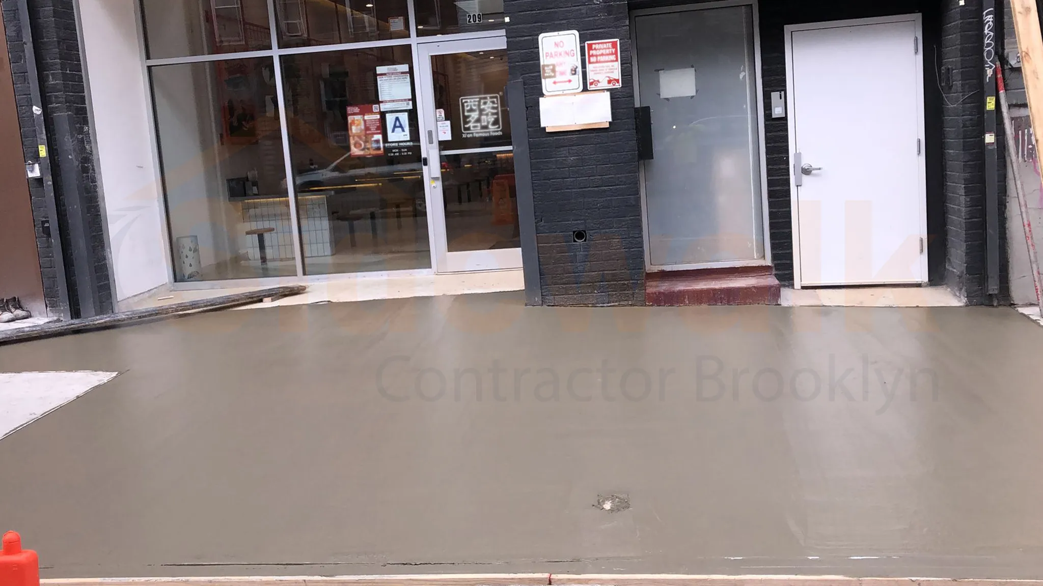 repaired sidewalk in NYC
