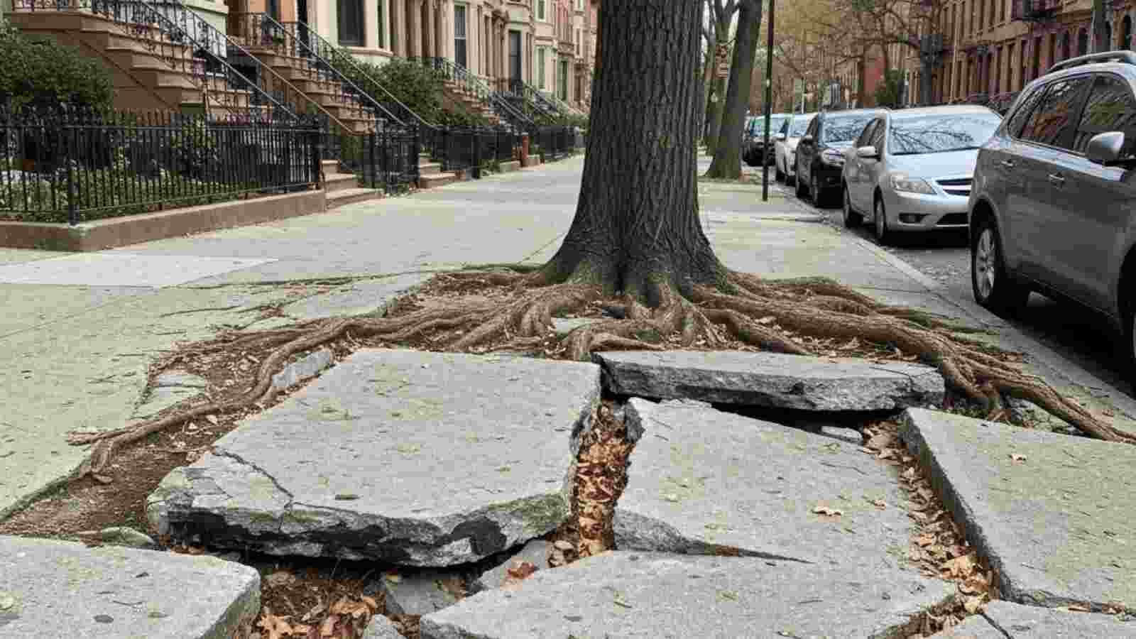Tree Root Damage Sidewalk Image