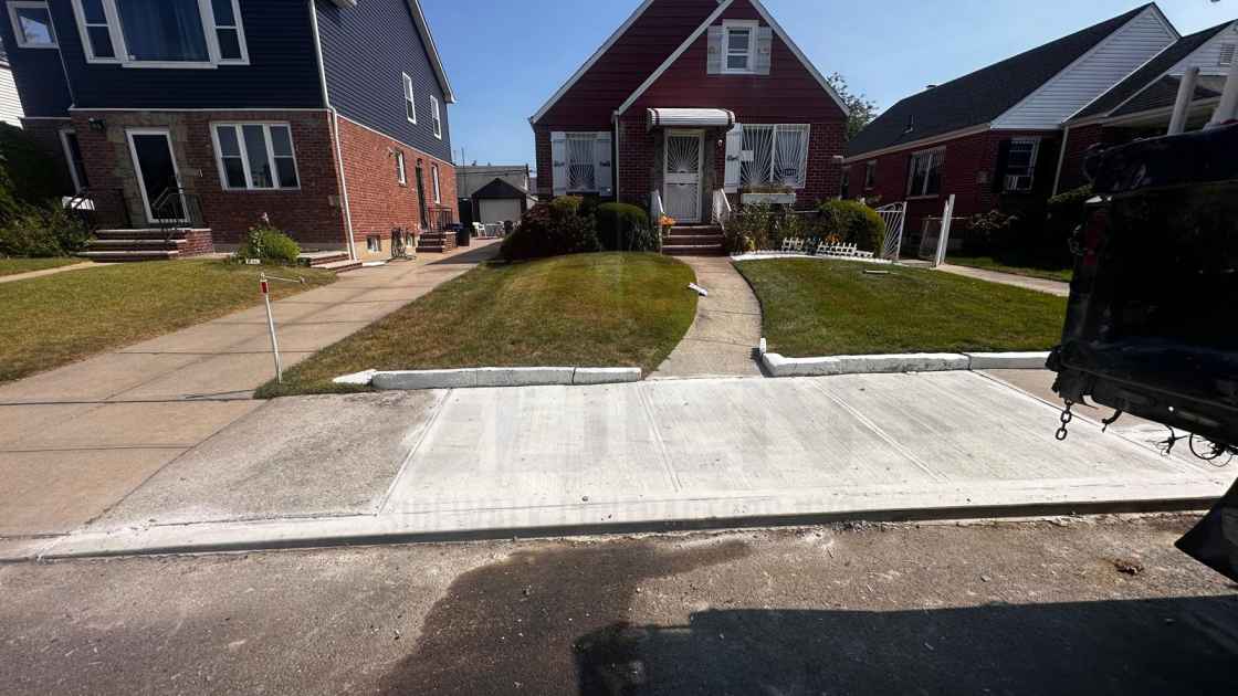 Driveway repair and resurfacing work.